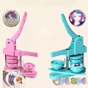굿즈 제작기계 뱃지 프레스 핀버튼 캔배지 수동식 브로치 양철 배찌 DIY 프레스기