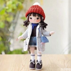 코바늘 인형 뜨기 커플 고양이 모직 DIY 만들기 키트