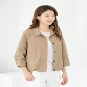 [모슬린]엄마옷 자켓 7부 카라 썸머 604FGH171 마담중년여성빅사이즈50대60대
