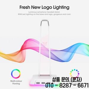 PC 게이머용 3xUSB 포트 및 3.5mm 헤드폰 잭이 있는 RGB 라이트 홀더가 ONIKUMA 스탠드