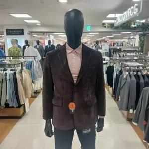 런던포그(계양) HL01 저지 저닐 골덴자켓 와인색 저지 저널 골덴자...