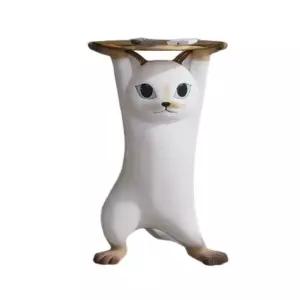 고양이 인테리어 트레이 거실장식 보관 소품 장식품 브라운 잔디 대형 열쇠 장식 집들이 카페