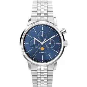 Timex 타이맥스 남성용 말린 젯 40mm 시계 - 브라운 투피스 퀵 릴리스 다이얼 스테인리스 스틸 케이스