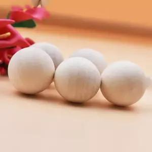 30 Pcs 30MM 대형 연꽃 나무 미니 공 솔리드 라운드 비즈 DIY 그림 조각 공예 액세서리 구멍없이 장식