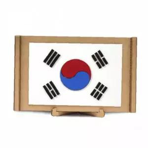 나무 골판지 태극기 만들기 키트 우드 페이퍼 공예 교육 체험 활동 재료