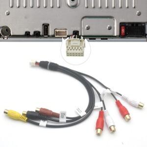 차량용 라디오 스테레오 케이블 세트 RCA 전원 와이어 하네스 마이크 USB AUX 어댑터 (파이오니어 DMH-130B