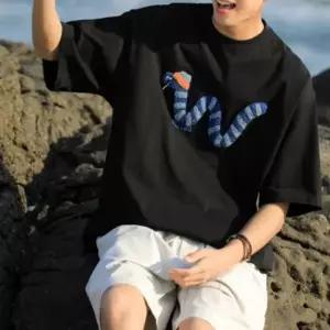 여름 남성 데일리 캐주얼 라운드넥 프린팅 반팔 티셔츠