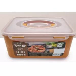황토락 김치통 김장 밀폐 용기 진공 반찬통 3.6L