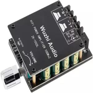 EC ZK-1002L 미니 앰프 보드 블루투스 호환 2X100W 디지털 모듈 2.0 스테레오 노브 볼륨 스위치 포함