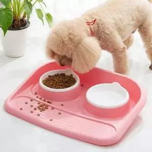 애견 식기 45x35cm 반려동물 식기 플라스틱 고양이 밥그릇 강아지