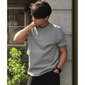MINDBRIDGE [오정규 PICK]와플 헨리넥 데일리 반팔 티셔츠 - 3color