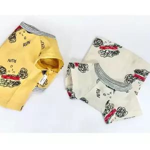 강아지 베이직 반팔 크롭 티셔츠 2XL 1P 간절기 실내 강아지산책옷