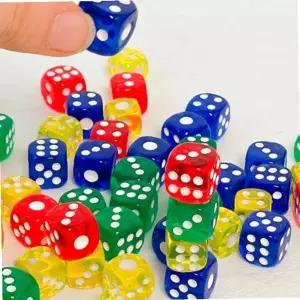 투명 아크릴 주사위 10p 보드게임용 육면체 다이스 파티 놀이 교구 게임용품