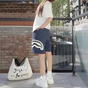 지니코코 여름 팬츠 남사친 네이비 농구 하의 아플리케 반바지 4 5부 ADOR2