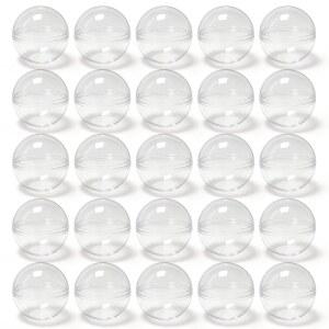 ZILPHOBA 50PCS 2인치 자판기 캡슐 껌볼 머신 클리어 플라스틱 용기 가차폰 충전식 경품 부활절 파티 혜택