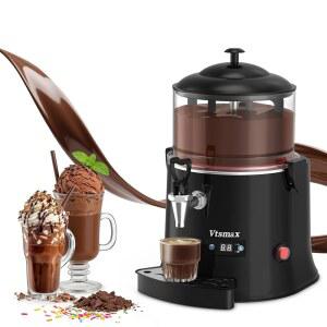 VTSMAX 5L 3GAL 상업용 초콜릿 머신 드링크 디스펜서 코코아 우유 커피 주스 블랙을 위한 86 194 지능형 온도 조절 음료 메이커