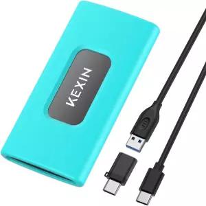 KEXIN 512GB 외장 SSD 하드 드라이브 USB 3.1 Type-c 휴대용 솔리드 스테이트 512G PC Mac Android 게임