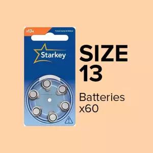 스타키보청기배터리 s13A (40알)-주황색 스타키정품