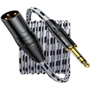 SNANSHI 1/4인치 TRS에서 XLR 남성 케이블까지 10피트 스튜디오 모니터 전원 스피커 믹서 및 오디오