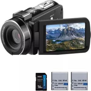 ORDRO 비디오 카메라 캠코더 풀 HD 1080P 30FPS 30MP 유튜브용 IR 나이트 비전 브이로그 레코더 3.0인치