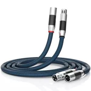 오디오 스피커 서브우퍼 턴테이블 앰프 DAC(1M/3.3Ft)용 Monosaudio 17AWG 오디오파일 XLR 케이블 OFC 실버