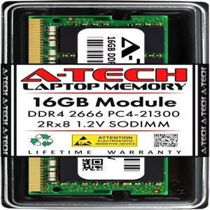 CT16G4SFD8266용 A-Tech 16GB RAM 교체 DDR4 2666MHz PC4-21300 CL19 SODIMM 2Rx8 1.2V 비ECC SO-DIMM