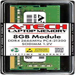 CT8G4SFRA266용 A-Tech 8GB RAM 교체 DDR4 2666MHz PC4-21300 CL19 SODIMM 1.2V 비ECC SO-DIMM 260핀
