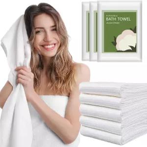 rngwaper 일회용 목욕 타월 5팩 55인치 x 275인치 초부드러운 퀵 드라이 여행용 사우나 스파 비치 용