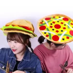 선바햄버거모자 햄버거 피자 음식 모자 2종 갓샵 핵인싸템 체육대회