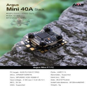Argus F7 미니 40A 스택 Icm42688P 4-6s 리포 배터리 만타 3.6 FPV 프리스타일 드론 부품용