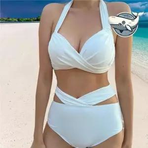 수영복이너팬티 여름 바다 비키니 홀터넥 수영복 매력적인 투피스
