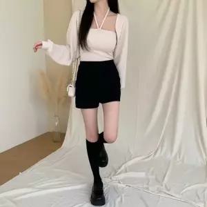여성용 스판 3부 다트 팬츠 바지