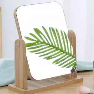 우드 회전 메이크업 거울 원목 스탠드 화장대 탁상 탁상화장거울