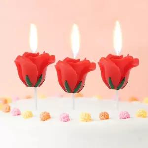 [RIZPICK]해피니스 장미꽃 생일초 3p 이벤트 케이크초 케이크숫