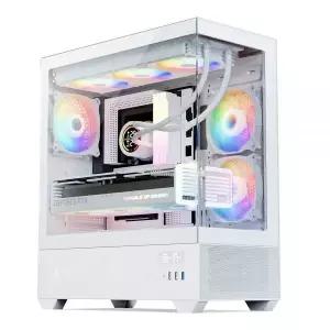앱코 마린+ 디스플레이 PC 케이스 컴퓨터 쿨링 통풍 화이트 MNS