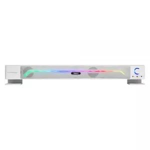 앱코 LED 사운드바 고음질 컴팩트 PC스피커 USB전원 화이트 MNS