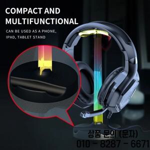 RGB 게이밍 헤드셋 스탠드 데스크탑 앰비언트 조명   인체공학적 디자인 PC 위한 완벽한 선물