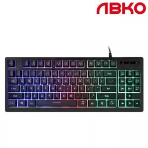 앱코 멤브레인 키보드 레인보우 LED 게이밍 텐키리스 블랙 MNS
