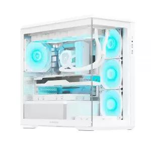 앱코 미니 타워 PC케이스 CPU 쿨링 메쉬 공기순환 화이트 MNS