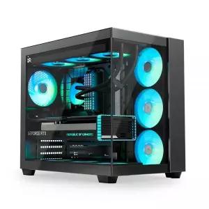 앱코 컴퓨터케이스 블루웨일 PC 쿨링 공기순환 통풍 블랙 MNS