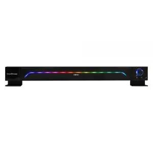 앱코 LED 사운드바 USB 연결 컴팩트 PC 컴퓨터 스피커 블랙 MNS