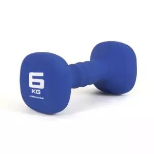 아이워너 덤벨 헬스 네오프렌 사각 아령 웨이트 6kg 1개 블루 MNS
