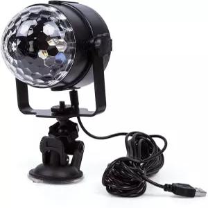 ELEOPTION 미니 스테이지 LED 라이트 3W RGB 크리스탈 매직볼 램프 7가지 색상 회전형 야외 자동차 DJ