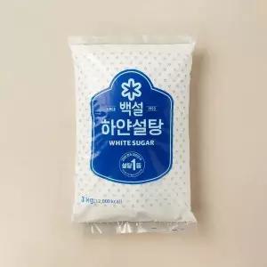 CJ 백설 설탕 하얀설탕 백설탕 조미료 베이킹 3kg MNA