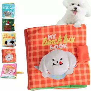 소형견용 귀여운 강아지 생일 삐걱거리는 스너플 매트 크링클 선물용 인터랙티브 플러시 북 간식 퍼즐