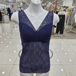 [비비안]무봉제선 레이스 노와이어  브라런닝 RU7395NAVY_SH