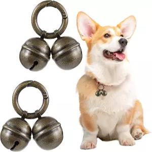 반려견 목걸이용 밸류바게인 2Pcs 벨 소형견 및 고양이용 엑스트라 라우드 구리 징글 반려동물 추적견