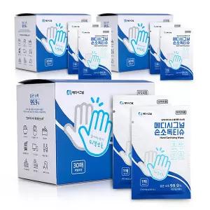 메디시그널 개별포장 손소독티슈 휴대용 손티슈 30매 x 3박스