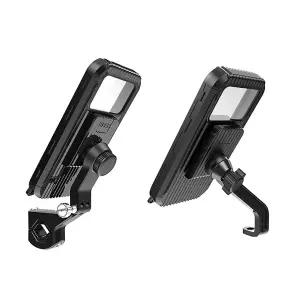 바이크 오토바이컵홀더 거치대 방수 자전거 핸들바 브래킷 360도 회전 백미러 폰 강력 흡착 4-7인치 호환