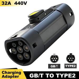 호환SUSUTOO GBT-타입2 EV 충전기 변환 어댑터 AC 32A 22kw (EVSE 충전용) GB-IEC 62196 타입2 표준